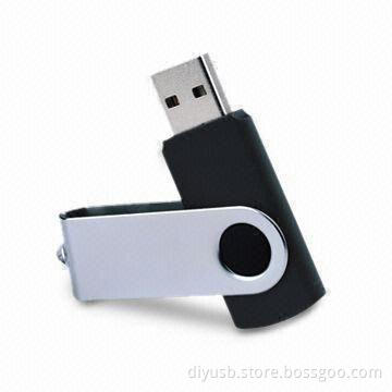 Swivel USB Flash Drive, Lifetime Warranty, Free Logo, Uses Branded A Grade Microchips